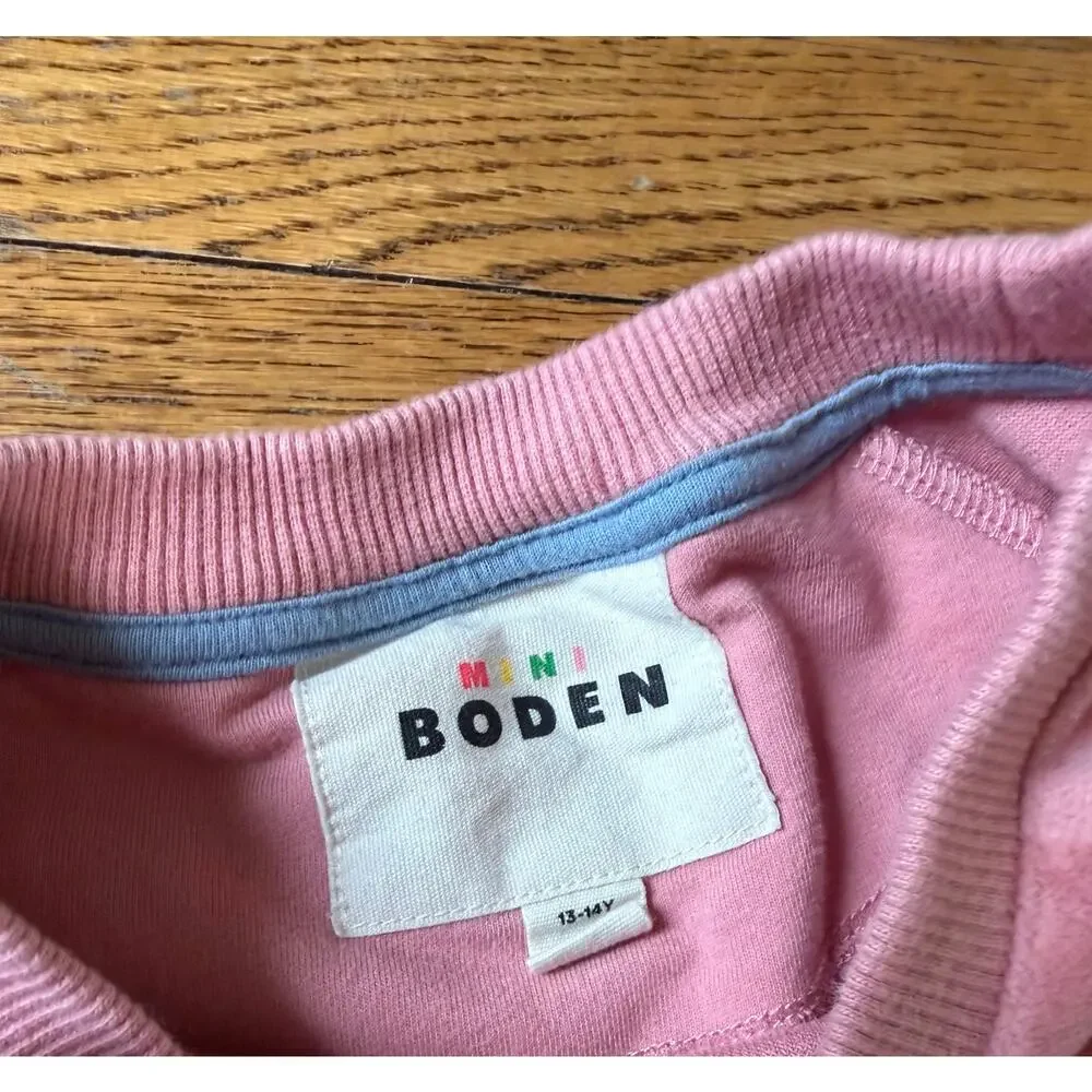 Mini Boden Girls Floral Sweatshirt & Cat Leggings Size 13-14